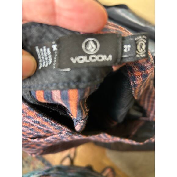 Volcom Plaid Pants Straight Leg Size 27(Small) - Picture 6 of 7